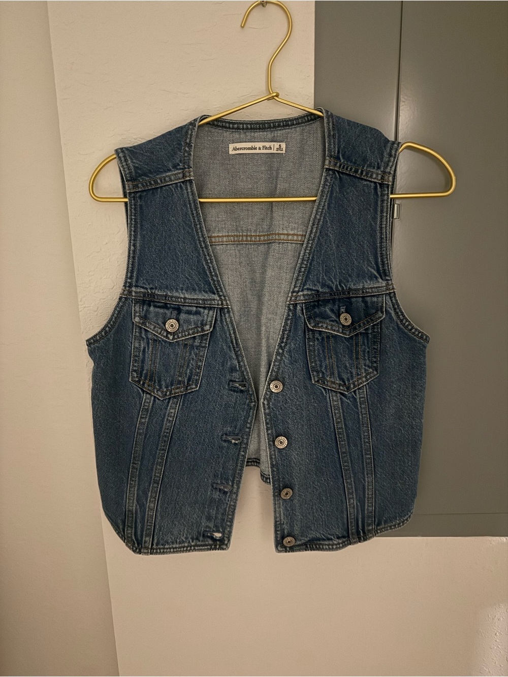 Abercrombie & Fitch  Blue Denim Vest